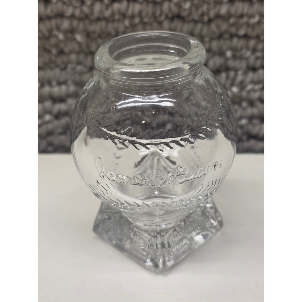 Vintage MVP Clear Glass Baseball Toothpick Holder Pedestal Base Sports‎ Decor